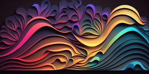 Canvas Print - abstract glowing art