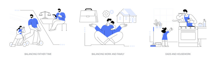 Wall Mural - happy family abstract concept vector illustrations.