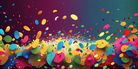 Wall Mural - colorful confetti background, Generative AI