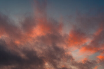 Wall Mural - view on the sunset sky. colorful evening sky background