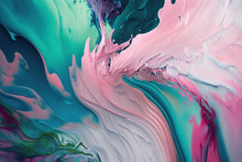 Abstract Paint Background With Pastel Colors. AI Generated Image.