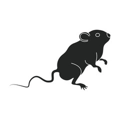 Wall Mural - Mouse vector icon.Black vector icon isolated on white background mouse.