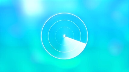 Poster - Radar screen animated colorful background. Motion. Visualization of online searching system.