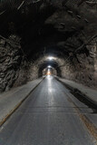 Fototapeta Desenie - View of The Guanajuato tunnels with cars.