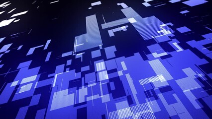Poster - Abstract technology background. Big data digital code. Futuristic dots background. Science background. 3d rendering. 4k animation.