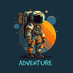 Astronaut i need more space vector t-shirt design