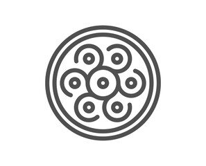 Poster - Cable section line icon. Optic fiber sign. Internet network wire symbol. Quality design element. Linear style cable section icon. Editable stroke. Vector