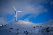 snowy mountain landscapes and windmills