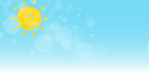 Wall Mural - blue sky with sun