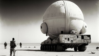chinese spy balloon sparks full-scale alien invasion discussion. generative ai illustration