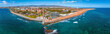 Panoramic aerial view of the Maspalomas Lighthouse, Grand Canary, Spain.