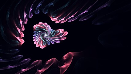 Wall Mural - Elegant abstract illustration for art projects, cards, business, posters. 3D illustration, computer-generated fractal