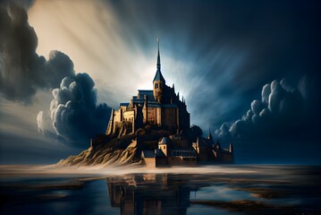 Wall Mural - old castle on the edge of the ocean