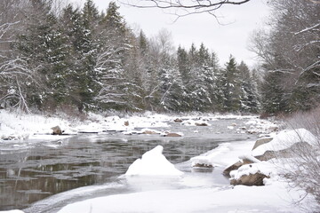 Poster - Winter Maine River