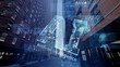 © bluebackimage - Smart City Artificial intelligence Network Building Technology CG animation background