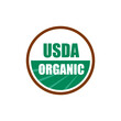 USDA organic shield sign vector on white background