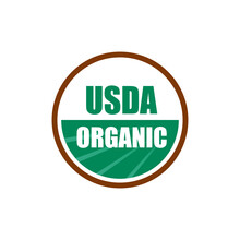 USDA Organic Shield Sign Vector On White Background