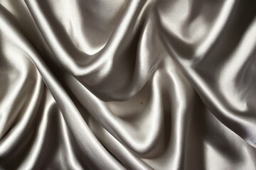 Draped luxury white silk fabric background texture