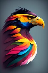 Sticker - colored eagle