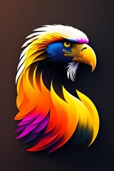 Wall Mural - colored eagle