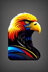 Sticker - colored eagle