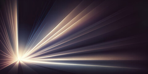 Canvas Print - abstract background with light rays, generative ai