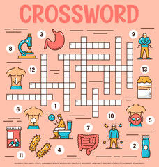 Aufkleber - Probiotics, intestines health care crossword game