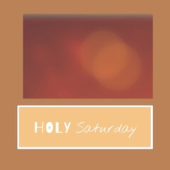 Canvas Print - Composition of holy saturday text and copy space over spotlights on red background