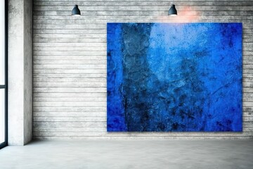 Sticker - Blue copy space with an abstract blue background. modern blue and light painting. stone art in old color wallpaper. Concrete with a grungy appearance is tough. abstract artwork grainy surf and stone