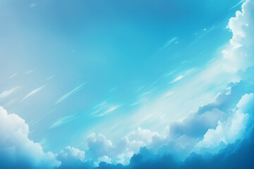 Wall Mural - abstract blue sky and clouds With Generative AI