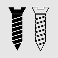 Poster - Screw icon illustration trendy style on white background..eps