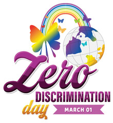 Wall Mural - zero discrimination day banner design