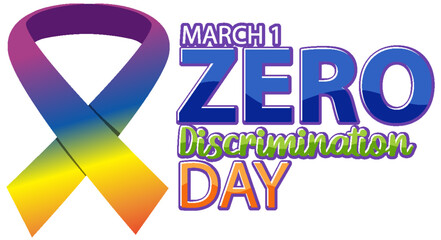 Wall Mural - zero discrimination day banner design