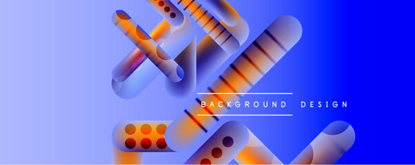 Round shapes and lines with fluid gradients abstract background. Vector illustration for wallpaper, banner, background, leaflet, catalog, cover, flyer