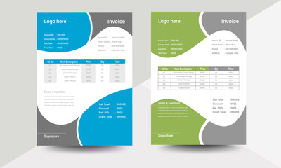 Naklejka na meble Professional modern business invoice design 