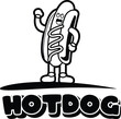 © faithlabs - Vector cute hotdog cartoon vector icon illustration food object icon concept isolated flat