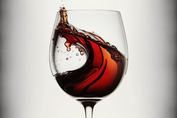 red wine pouring into glass