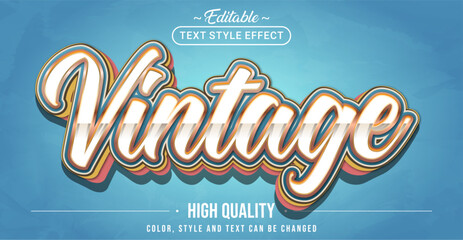 Poster - Editable text style effect - Vintage text style theme.