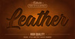 © Rtn_Studio - Editable text style effect - Brown Leather text style theme.