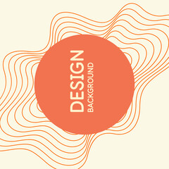 Poster - Organic forms with dynamic waves and lines on a background.