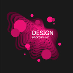 Poster - Trendy abstract background. Composition forms. Modern vector illustration
