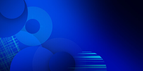 Poster - Modern blue geometric shapes corporate abstract technology background. Abstract graphic design banner pattern presentation background web