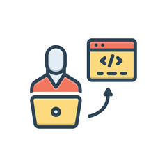 color illustration icon for programme