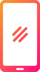 Poster - Smartphone icon in gradient colors. Handphone signs illustration.