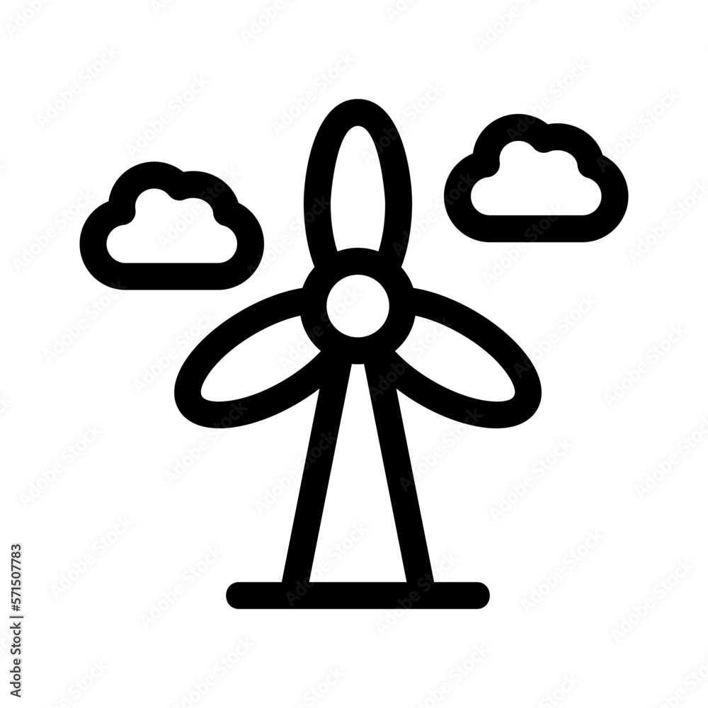 Wind Technology Icon Showcase the beauty and elegance of your design with this stunning ...
