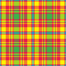 Plaid Seamless Pattern In Orange. Check Fabric Texture. Vector Textile Print.