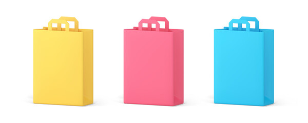 Poster - Store shop fashion boutique cardboard package online shopping order present gift 3d icon set vector