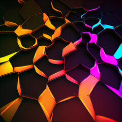 Wall Mural - 3D Abstract wave background with dark salmon, can be used as texture, background or wallpaper