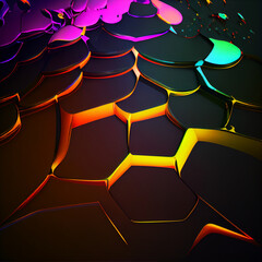 Wall Mural - 3D Abstract wave background with dark salmon, can be used as texture, background or wallpaper Created by AI. AI photo
