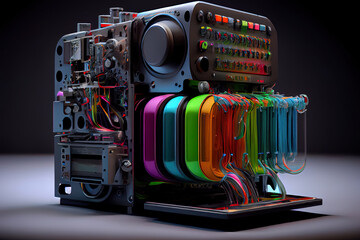 Poster - Assembly Automation, mix color. Generative Ai